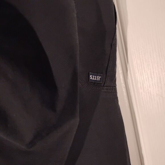 5.11 tactical cargo pants womens 14 long black ripstop straight leg relaxed fit - Picture 7 of 8